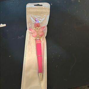 Pink Butterfly Pen